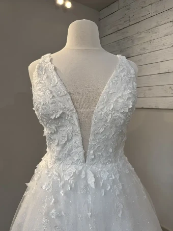 Samila Bridal Collection S132 - Glitter Skirt #3 Ivory thumbnail