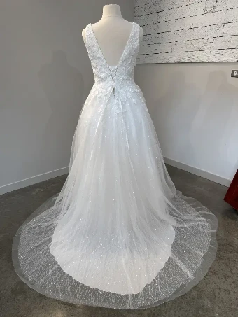Samila Bridal Collection S132 - Glitter Skirt #4 Ivory thumbnail