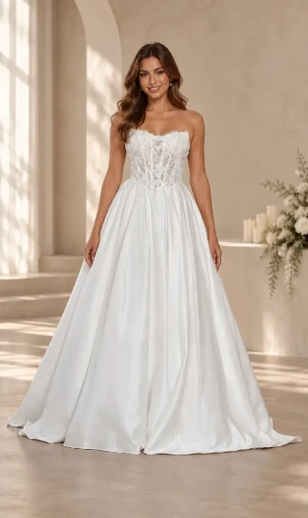 Samila Bridal Collection B430 #4 White thumbnail
