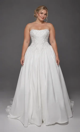 Samila Bridal Collection S140 Curvy #0 default Diamond White thumbnail