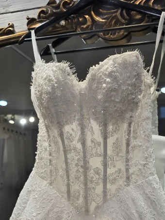 Samila Bridal Collection B434 with Shoulder Wrap #1 Off White thumbnail