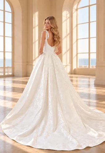 Samila Bridal Collection S146 - Brocade #3 Ivory thumbnail