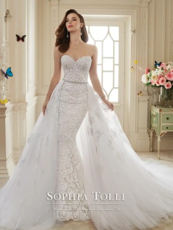 Sophia Tolli Y11652 #1 French Beige thumbnail