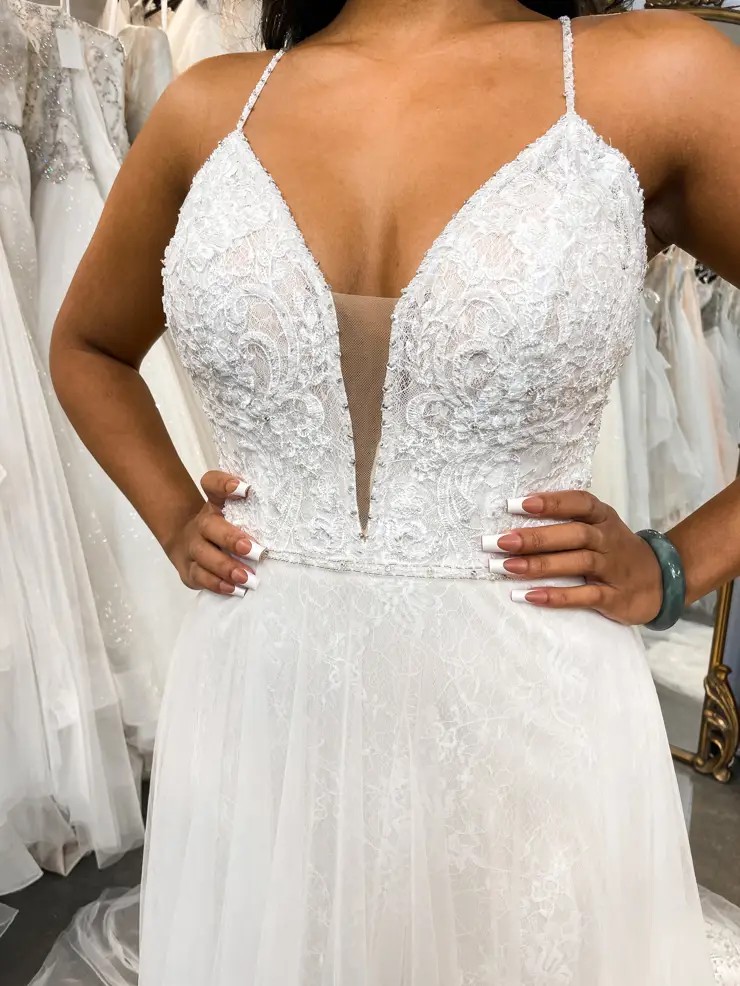 Diamond Strap Wedding Dress